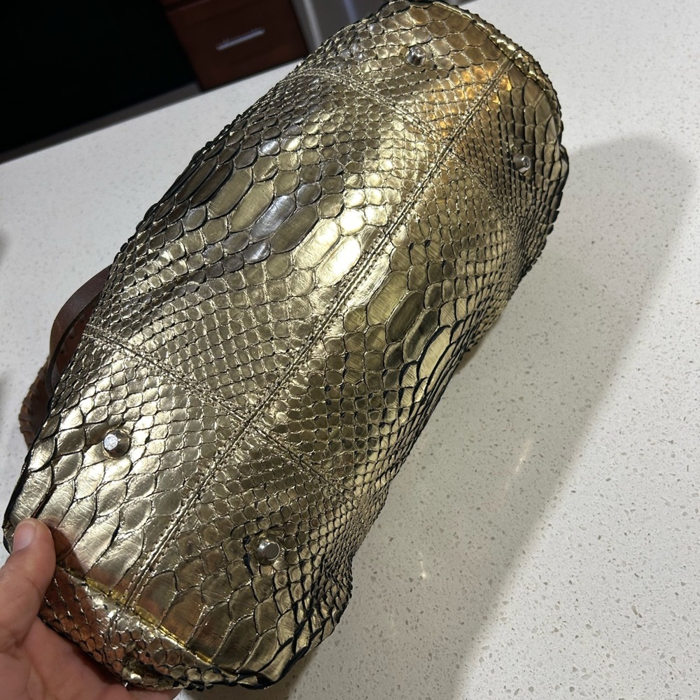 Pauric Sweeney Python Gold bag Bergdorf Goodman snakeskin - Picture 10 of 14